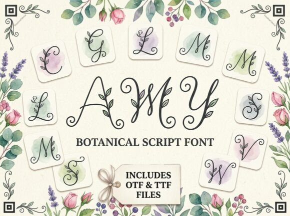 Amy: The Botanical Script Font for Organic Elegance