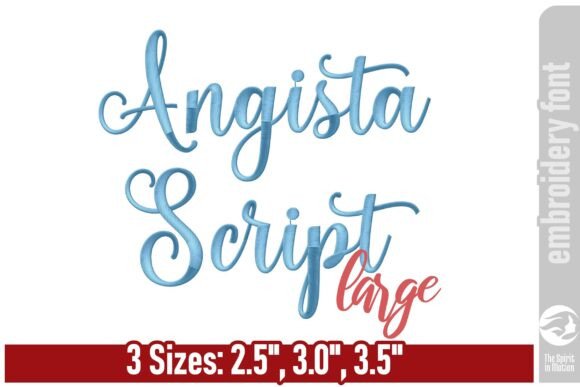 Angista Script Large: The Embroidery Font for Modern Design