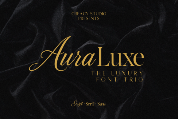 Auraluxe Trio: Crafting Identity with a Trinity of Fonts