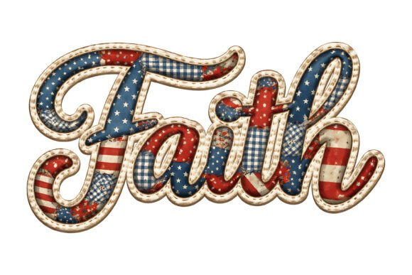 Authentic Americana: Styling with Faith Patchwork USA Script