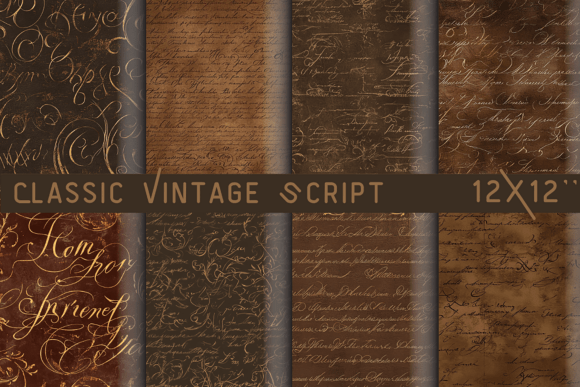 Classic Vintage Script Scrapbook: Infusing Timeless Elegance