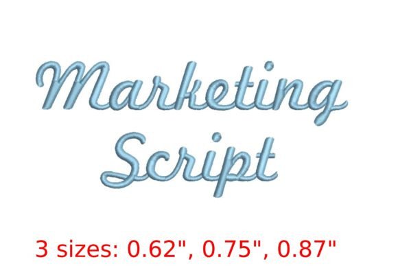 Elevate Your Brand with Marketing Script Embroidery Font