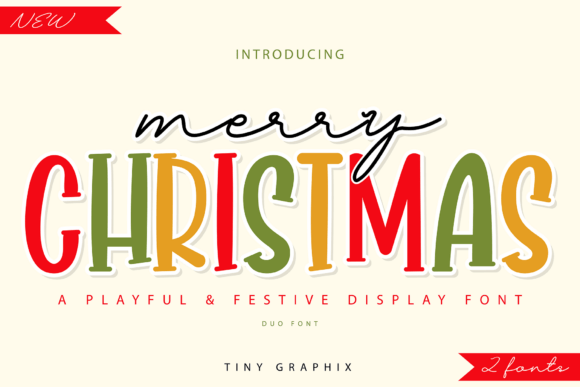 Merry Christmas Duo: Your Go-To Festive Font Set