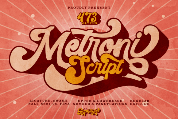 Metroni: A Script Font for Authentic Vintage Branding