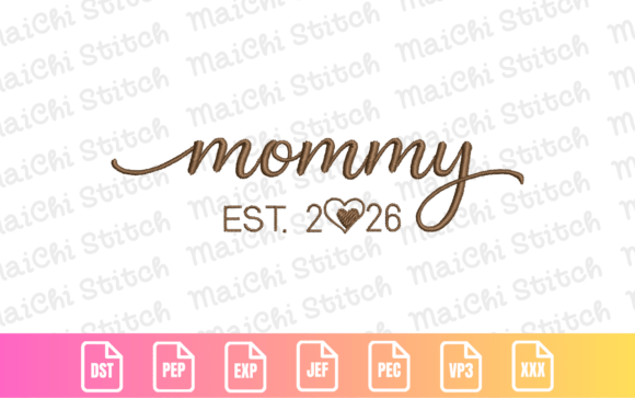 Mommy Est. 2026 Heart Script: A Designer's Take