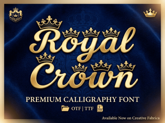 Royal Crown Monogram Font: Regal Design for Modern Brands