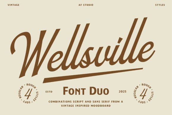 Wellsville Duo: Vintage Charm for Modern Brands